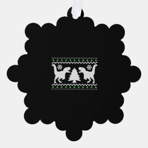 Funny Ugly T REX Christmas Ornament Card