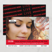 Funny UK Mother’s Day 🎉 Fake TV News Card 