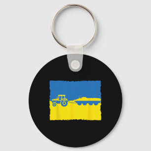 Funny Ukraine Farmer Tractor Steals A Russian Tank Keychain