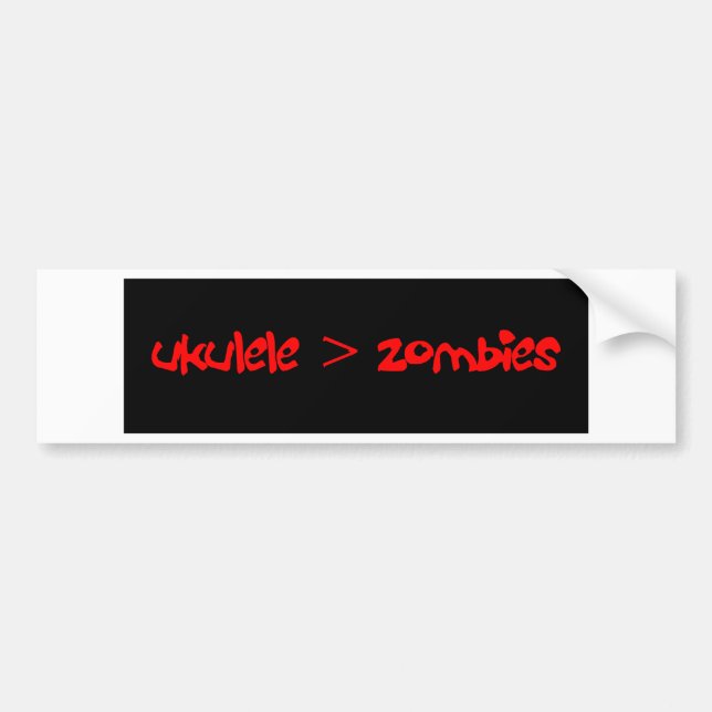 funny ukulele bumper sticker (Front)