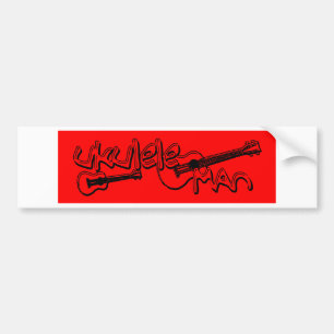 funny ukulele bumper sticker