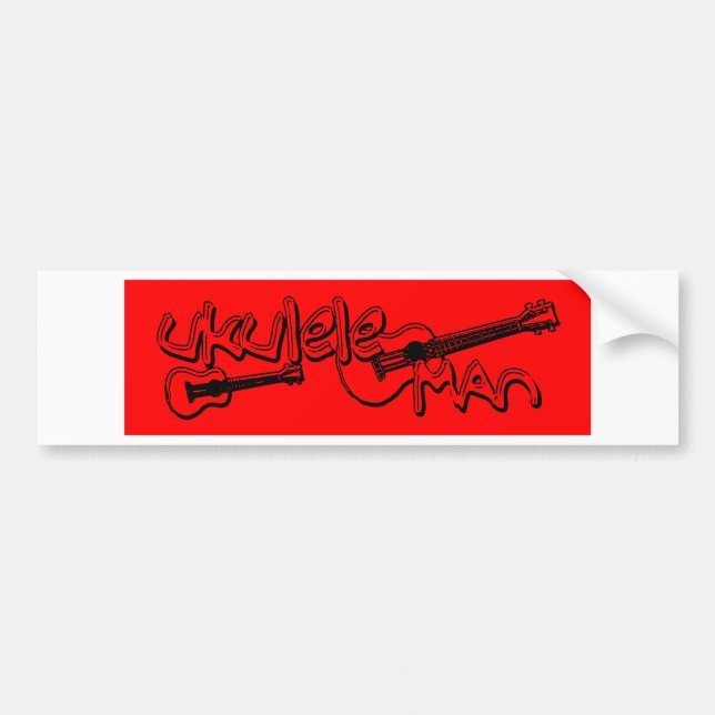 funny ukulele bumper sticker (Front)