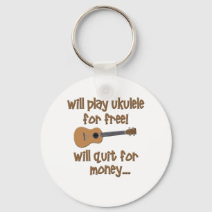 Funny Ukulele Keychain