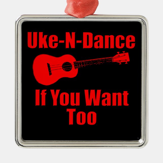 funny ukulele metal ornament (Front)