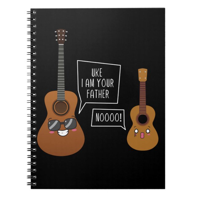 Funny Ukulele Player Guitar Music Humour Notebook (Front)