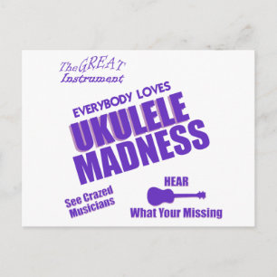 Funny Ukulele Postcard