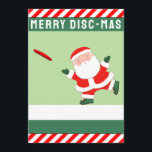Funny Ultimate Frisbee Holiday Card<br><div class="desc">Funny ultimate frisbee Christmas card featuring Santa ultimate player. Edit text to add your name.</div>
