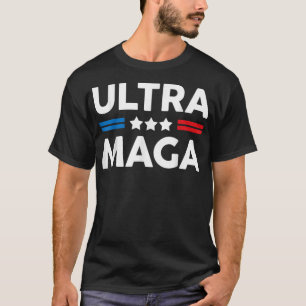 Funny Ultra Maga Vintage American Flag Ultra-Maga T-Shirt