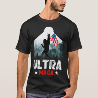 Funny Ultra Maga Vintage American Flag Ultra-Maga  T-Shirt