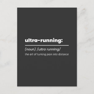 Funny ultra running definition  postcard