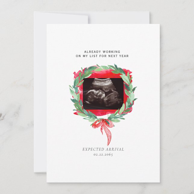 Funny Ultrasound Watercolor Truck Merry Christmas (Front)