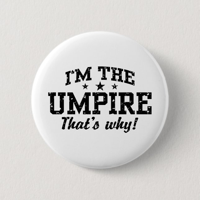 Funny Umpire 2 Inch Round Button (Front)