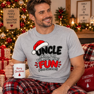 Funny Uncle Christmas Fun Family Holiday Gift Tri-Blend Shirt