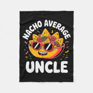 Funny Uncle Design For Uncle Men First Time Uncle Fleece Blanket