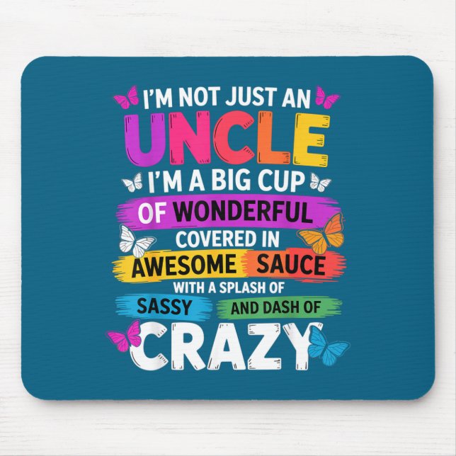Funny Uncle Quote Sy Cool Uncle Men  Mouse Pad (Front)