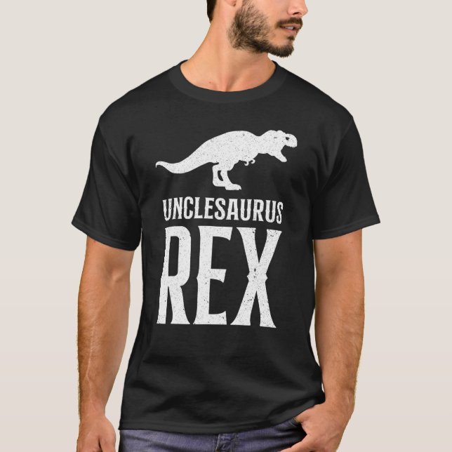 Funny Uncle Unclesaurus T Rex Dinosaur Cool Uncle  T-Shirt (Front)
