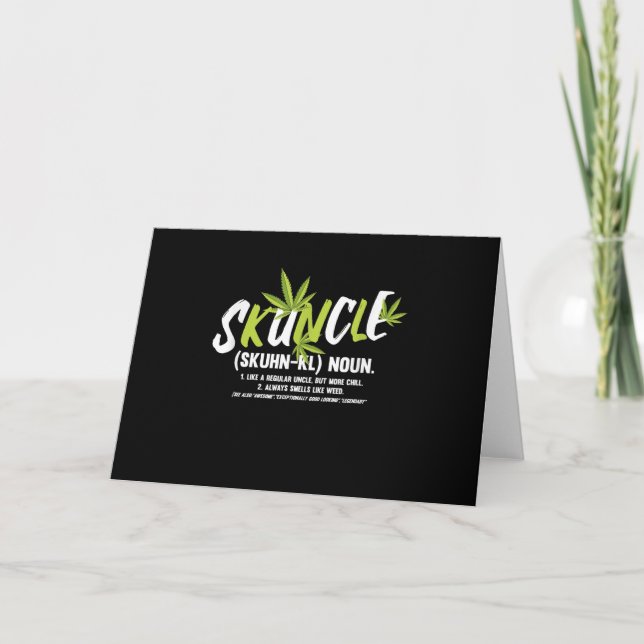 Funny Uncle Weed Smoker Skuncle Uncle Lover Gift Invitation (Front)