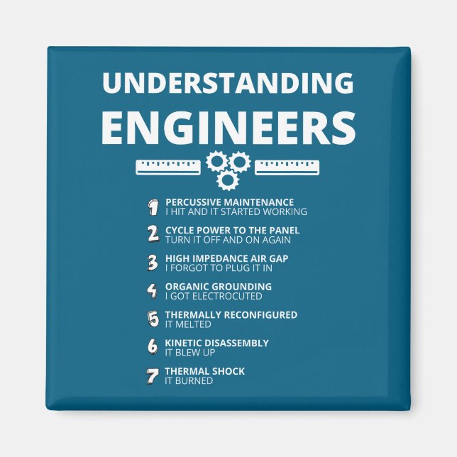 Funny Understanding Engineers Sarcastic Engineerin Magnet (Front)
