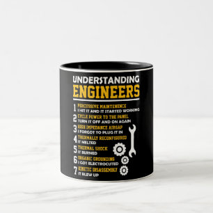 Funny Understanding Engineers Two-Tone Coffee Mug