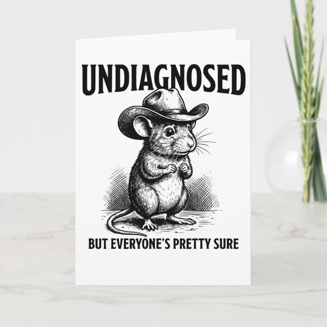Funny Undiagnosed Everyone’s Pretty Sure Western Card (Front)