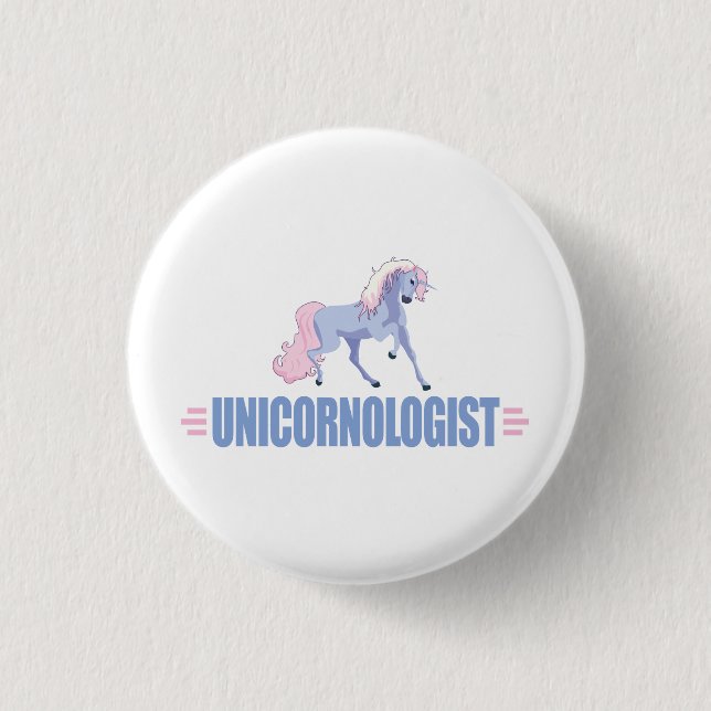 Funny Unicorn 1 Inch Round Button (Front)