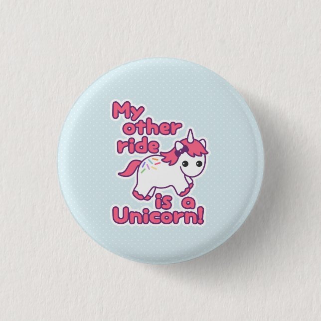 Funny Unicorn 1 Inch Round Button (Front)