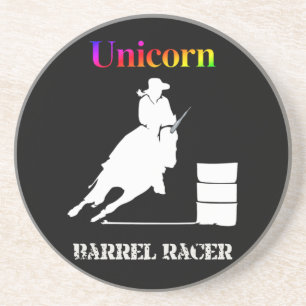 Funny Unicorn Barrel Racer Coaster