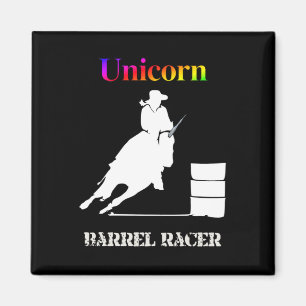 Funny Unicorn Barrel Racer Magnet