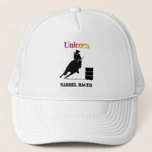 Funny Unicorn Barrel Racer Trucker Hat