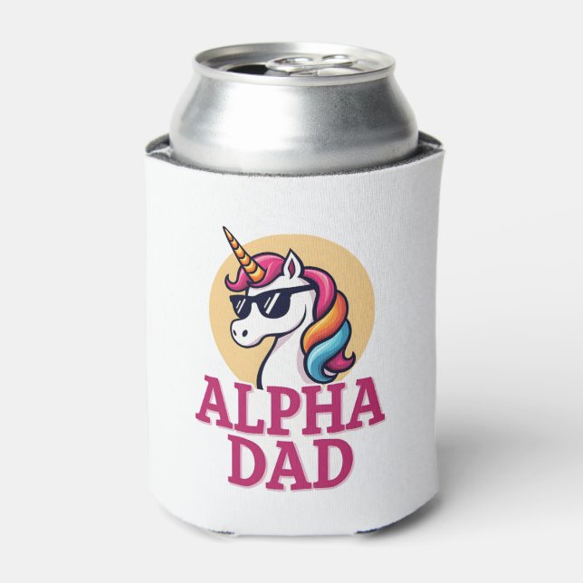 Funny Unicorn Dad Laufey Men Father's Day Christma Can Cooler (Can Front)