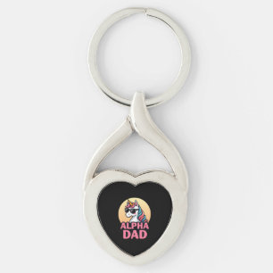 Funny Unicorn Dad Laufey Men Father's Day Christma Keychain