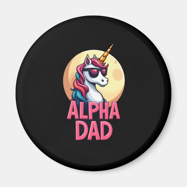 Funny Unicorn Dad Laufey Men Father's Day Christma Magnet (Front)