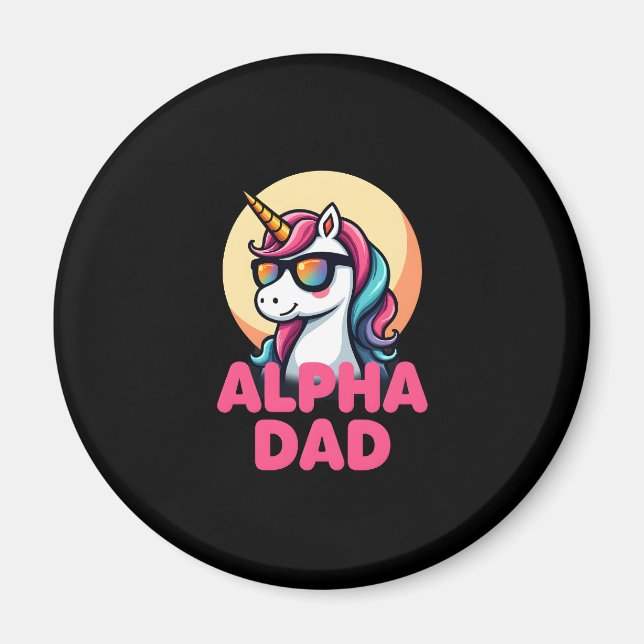 Funny Unicorn Dad Laufey Men Father's Day Christma Magnet (Front)