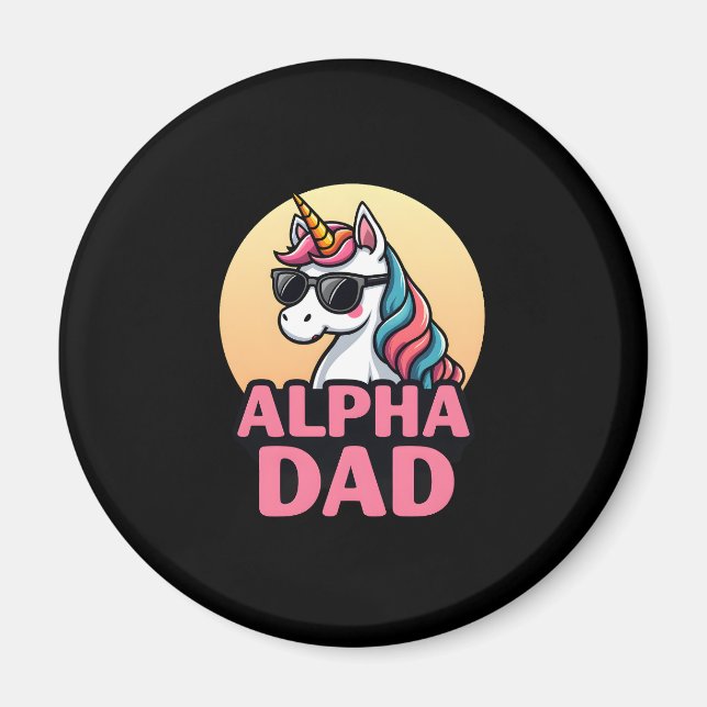 Funny Unicorn Dad Laufey Men Father's Day Christma Magnet (Front)