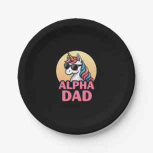 Funny Unicorn Dad Laufey Men Father's Day Christma Paper Plate