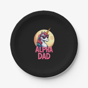 Funny Unicorn Dad Laufey Men Father's Day Christma Paper Plate