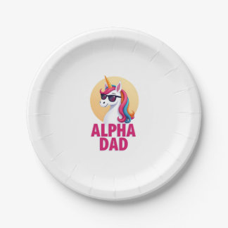 Funny Unicorn Dad Laufey Men Father's Day Christma Paper Plate