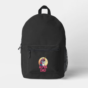 Funny Unicorn Dad Laufey Men Father's Day Christma Printed Backpack