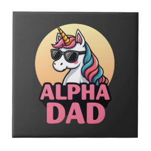 Funny Unicorn Dad Laufey Men Father's Day Christma Tile