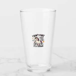 Funny Unicorn Fart Quote Vintage Rainbow Unicorn T Glass