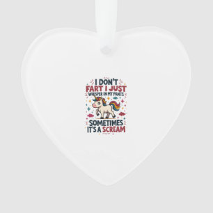 Funny Unicorn Fart Quote Vintage Rainbow Unicorn T Ornament