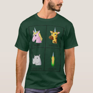 Funny Unicorn Giraffecorn Rhinocecorn Corncorn T-Shirt