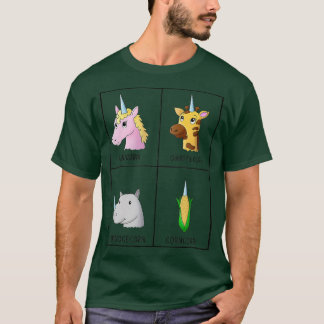 Funny Unicorn Giraffecorn Rhinocecorn Corncorn  T-Shirt