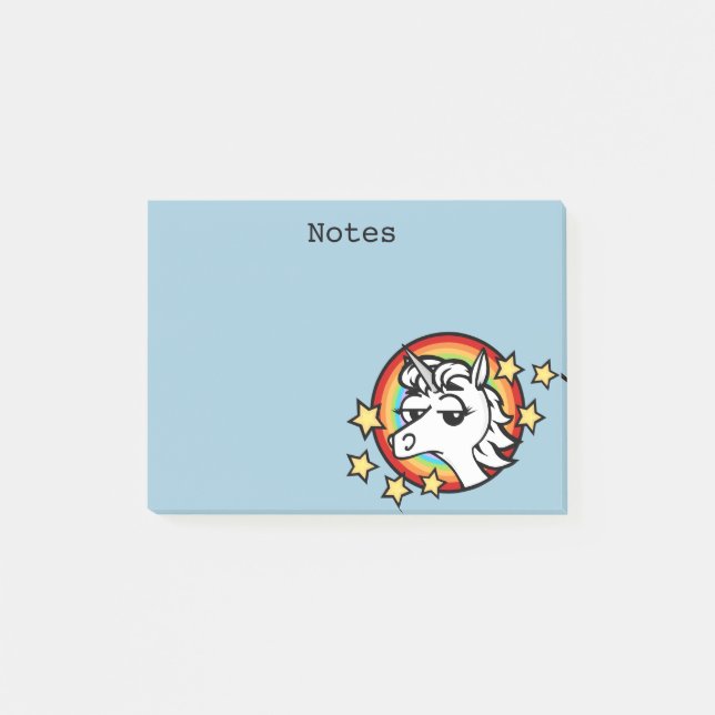 FUNNY UNICORN ILLUSTRATION NOTE PAD (Front)