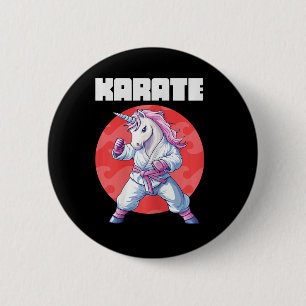 Funny Unicorn Karate Kid - Women Martial Arts Figh 2 Inch Round Button