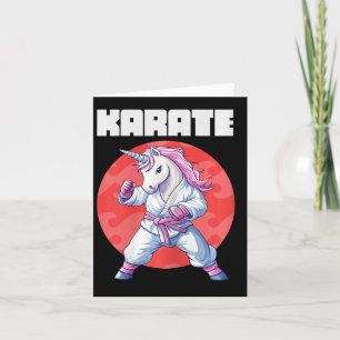 Funny Unicorn Karate Kid - Women Martial Arts Figh Card