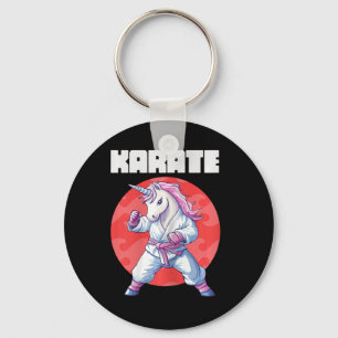 Funny Unicorn Karate Kid - Women Martial Arts Figh Keychain