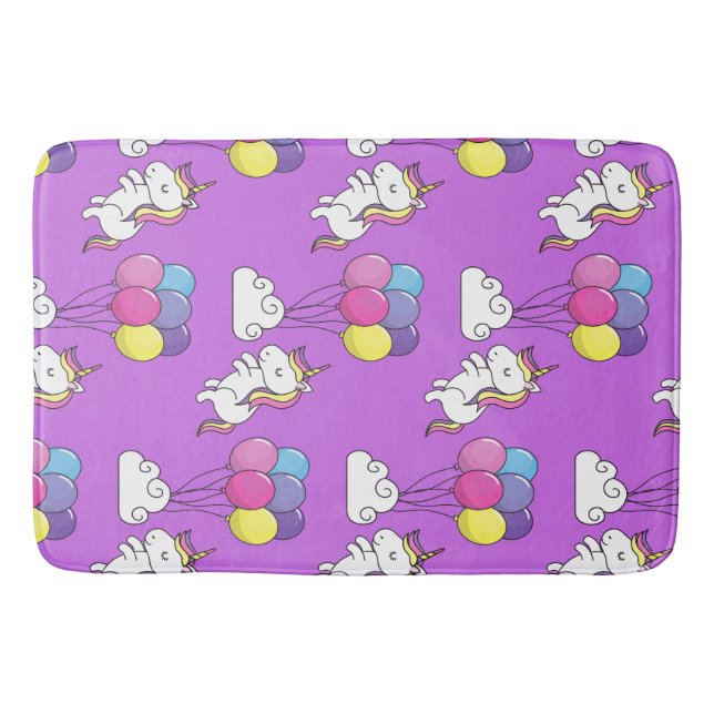 Funny Unicorn Pattern Magic Horse     Bath Mat (Front)
