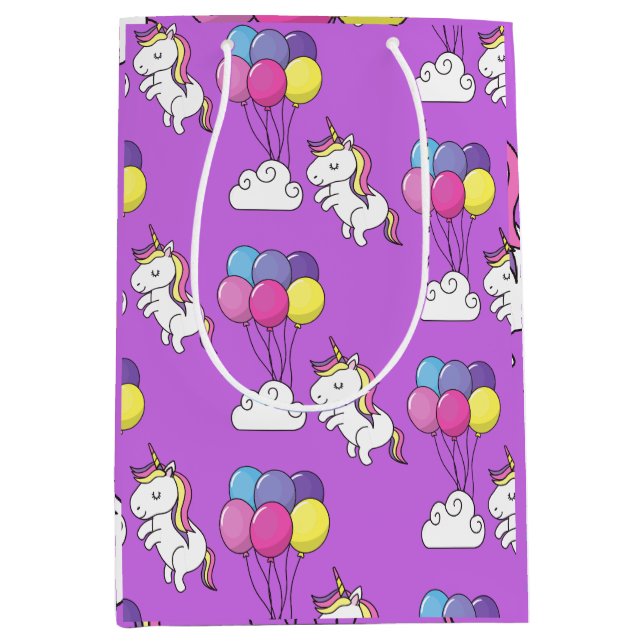 Funny Unicorn Pattern Magic Horse    Medium Gift Bag (Front)