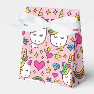Funny Unicorn Pattern Pink Magic Horse Cute Favor Box